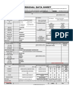 Personal Data Sheet: CS Form No. 212