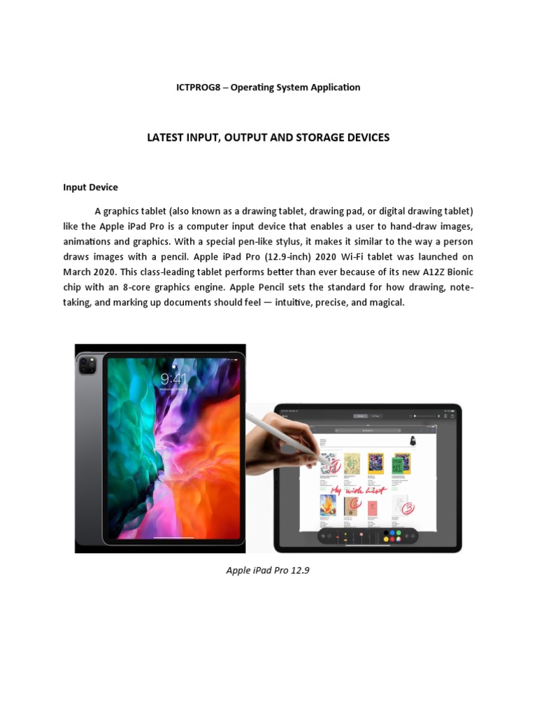 Latest Input, Output & Storage Devices | PDF | Tablet Computer | Apple Inc.