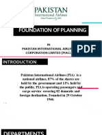 Foundation of Planning: IN Pakistan International Airlines Corporation Limited (Piacl)