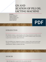 Design and Fabrication of Pili Oil Extracting Machine