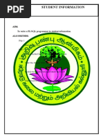 Student Information: To Write A PL/SQL Programmer To Student Information