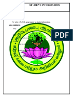 Student Information: To Write A PL/SQL Programmer To Student Information