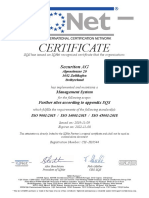 ISO 9001, 14001, 45001 certificate for Securiton AG