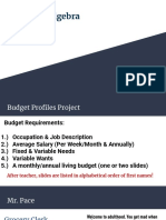 Financial Algebra Budget Project