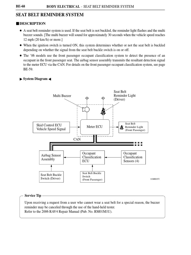 Seat Belt Reminder System: Description | PDF | Technology & Engineering