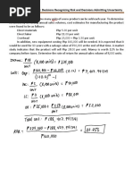 ENGGECON - Lesson 12: Decisions Recognizing Risk and Decisions Admitting Uncertainty