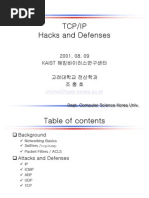 Tcp/Ip Hacks and Defenses: 2001. 08. 09 KAIST 해킹바이러스연구센타 고려대학교 전산학과 조 충 호