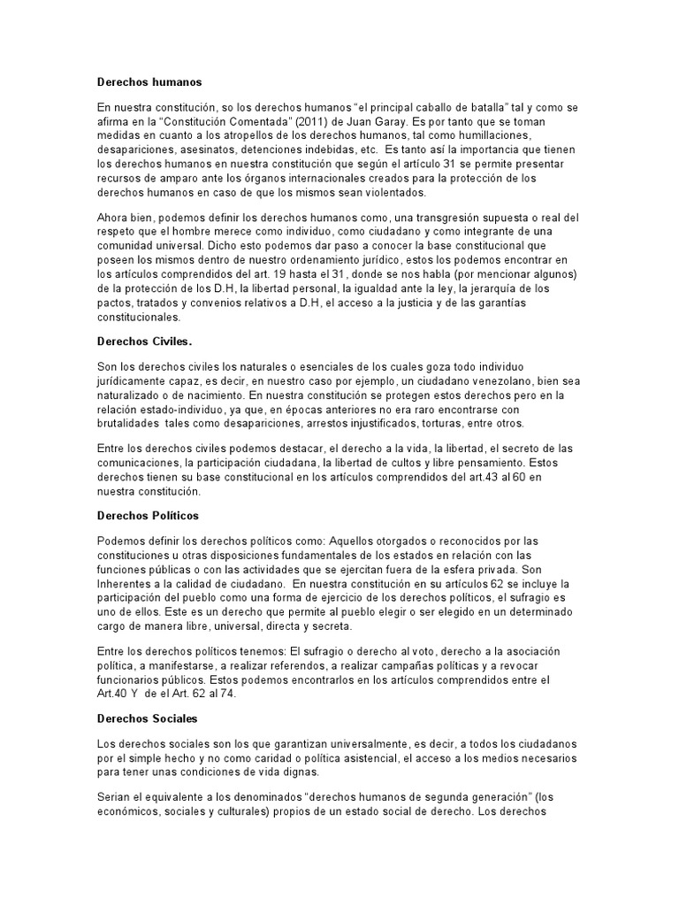 Derechos Humanos | PDF | Derechos civiles y politicos | Ciencias sociales