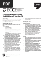 Guide For Taking and Scoring The ECCE Sample Test, Form B