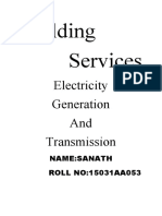 Building Services: Electricity Generation and Transmission