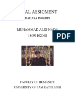 Final Assigment: Muhammad Aldi Nada 18091102068