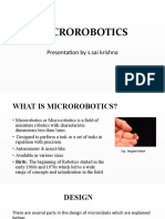 Microrobotics: Presentation by S.sai Krishna