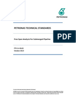 Petronas Technical Standards: Free Span Analysis For Submerged Pipeline