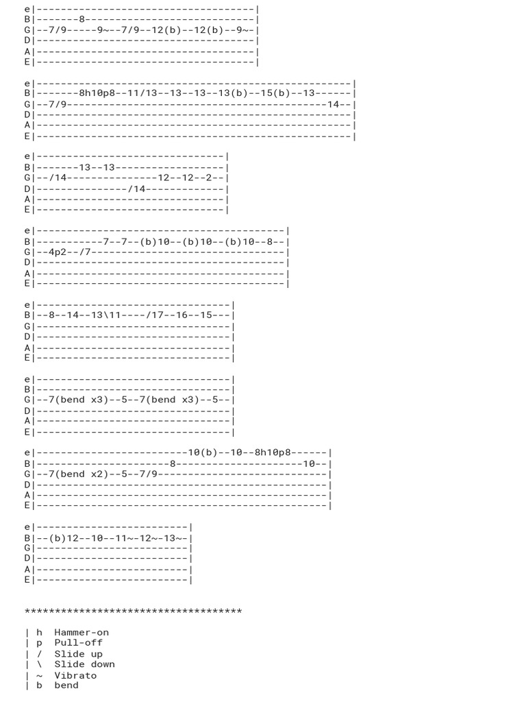 Beatles Guitar Solo Tabs | PDF | Music Performance | European Musical ...