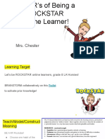 The 4R's of Being A Rockstar Online Learner!: Mrs. Chester