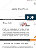 Conducting Brand Audits: Prepared By-K Sumukh 201407029