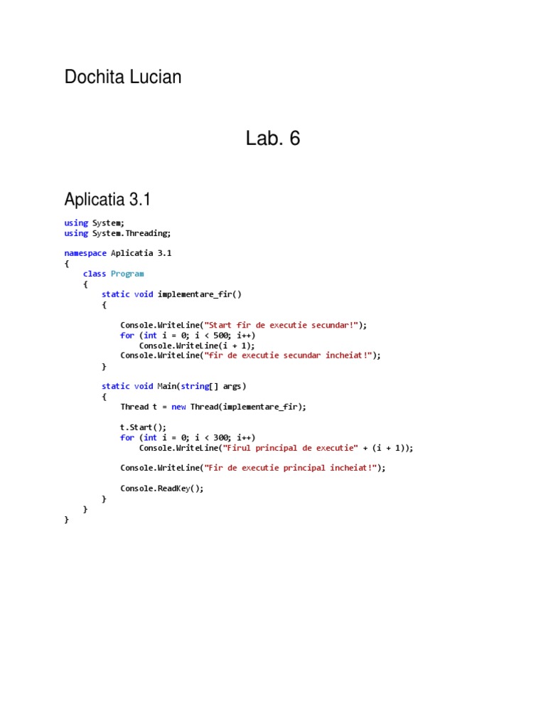 Multi-threading Applications in C# | PDF | Computer Programming ...