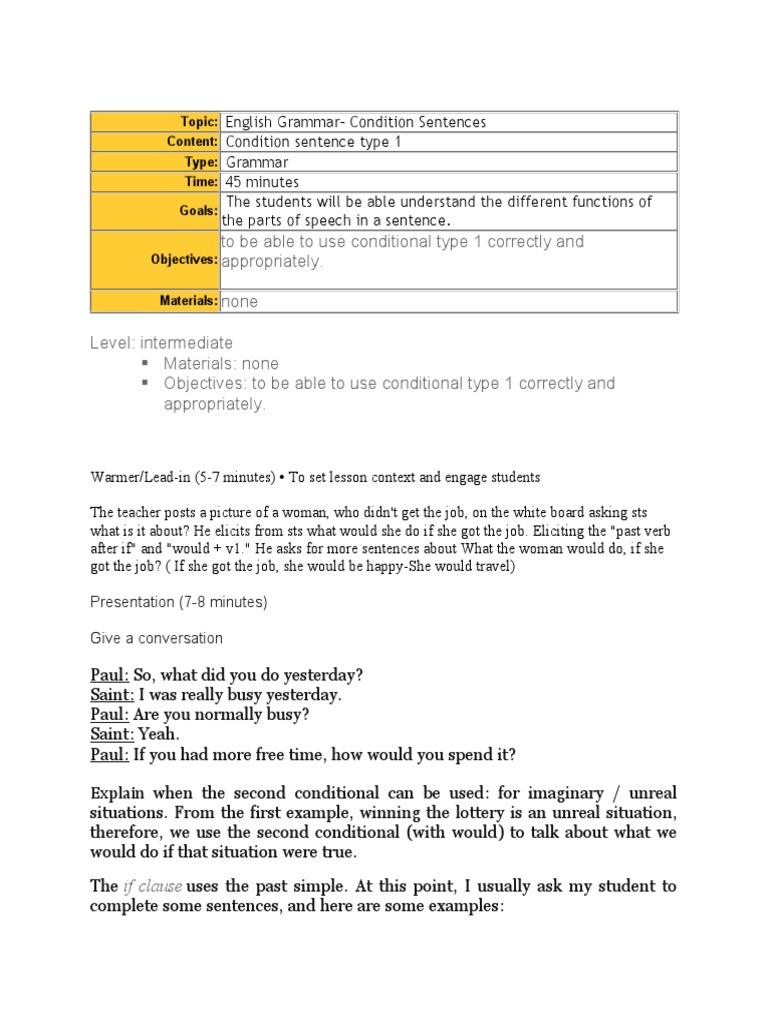 Grammar Lesson PDF Sentence (Linguistics) Cognition