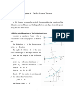 Chapter 9 Deflections of Beams: X Axis and The Tangent To The Deflection