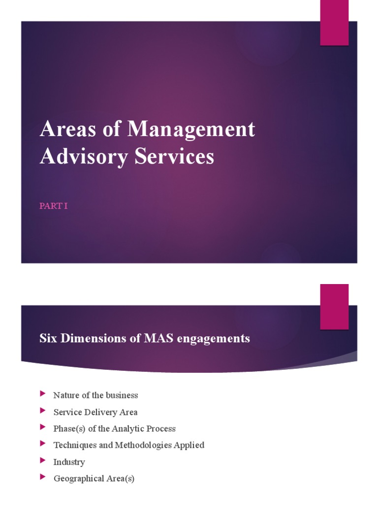 Management Advisory Services Overview | PDF | System | Marketing Research