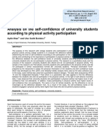 Analysis On The Self-Confidence of University Students According To Physical Activity Participation