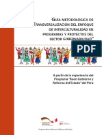 Guia Metodologica de Transversalizacion Del Enfoque de Interculturalidad