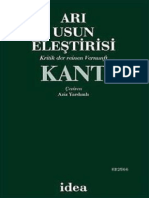 Immanuel Kant - Arı Usun Eleştirisi - - 3184Р6