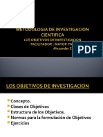 4ta. Clase Los Objetivos de Investigacion