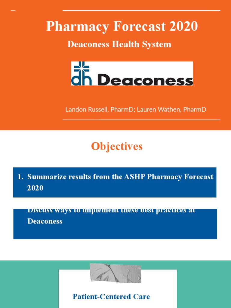 Pharmacy Forecast 2020 PDF Pharmacy Pharmacist