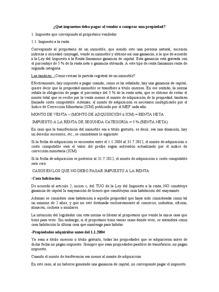 IMPUESTO | PDF | Impuesto sobre la renta | Impuestos