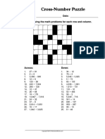 WorksheetWorks CrossNumber Puzzle 4