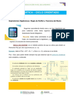 Regla de Ruffini y Teorema del Resto en División de Polinomios