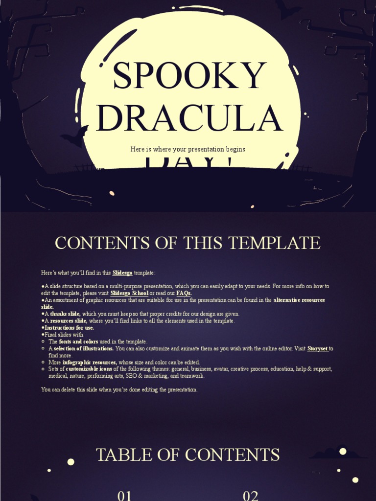 Spooky Dracula Day! by Slidesgo | PDF | Dracula | Planets