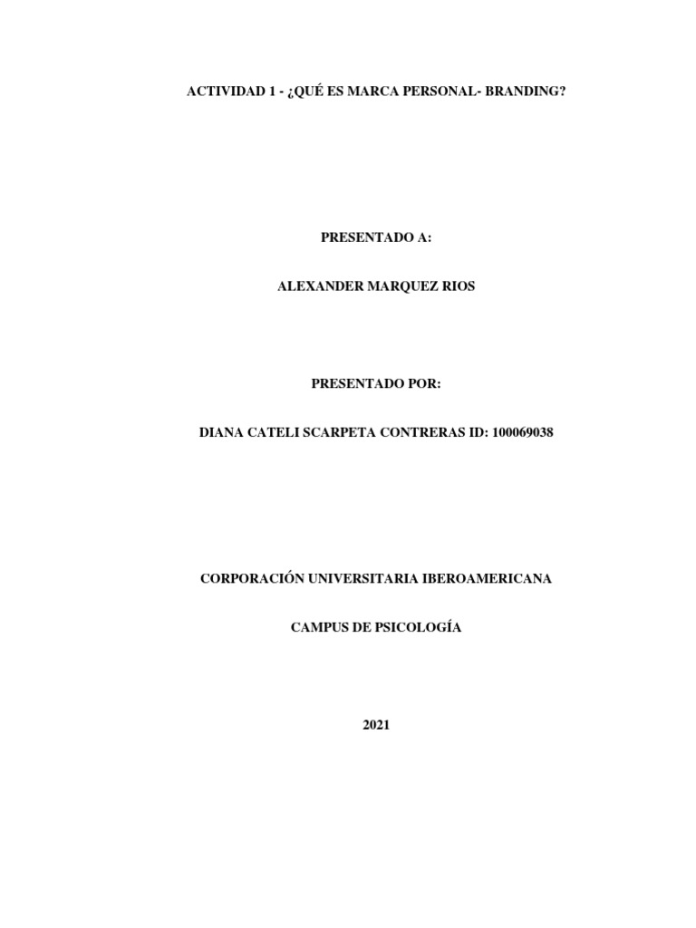 Introducción al Branding Personal | PDF | Gestión de la marca | Marca