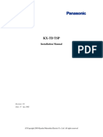 KX-TD TSP: Installation Manual