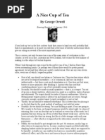 A Nice Cup Of Tea By George Orwell Pdf Tea Taste