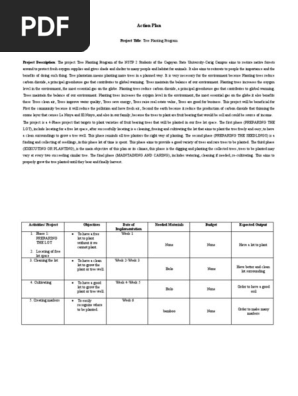 Tree Planting Action Plan