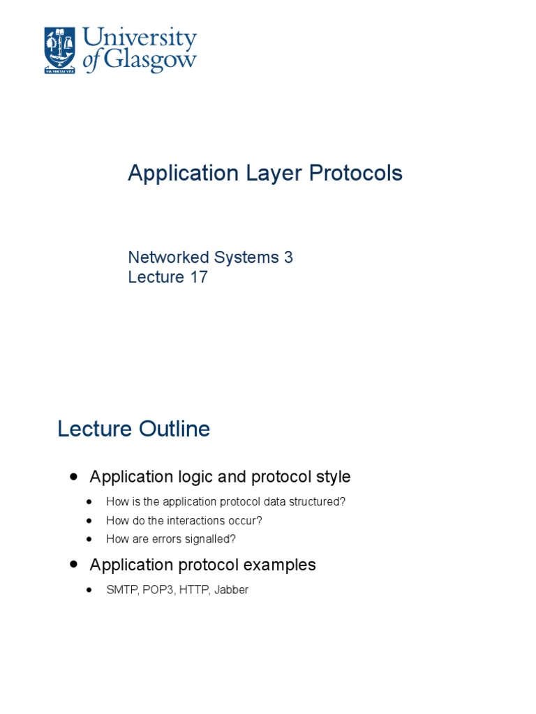 Overview of Application Layer Protocols | PDF | Hypertext Transfer ...