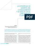 La Estrategia de Gestion Del Conocimiento y Su Efecto en El Crecimiento Corporativo