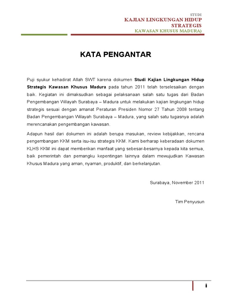 Bab 0 Kata Pengantar Klhs New Pdf