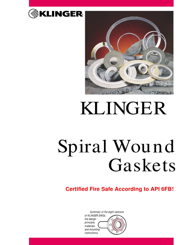 Klinger Spiral Wound Gaskets Klingermaxiflex Mounting Instructions