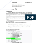 Quantitative Research: OPDP-Methods of Agricultural Research. SSC-Castilla AY 2021-2022