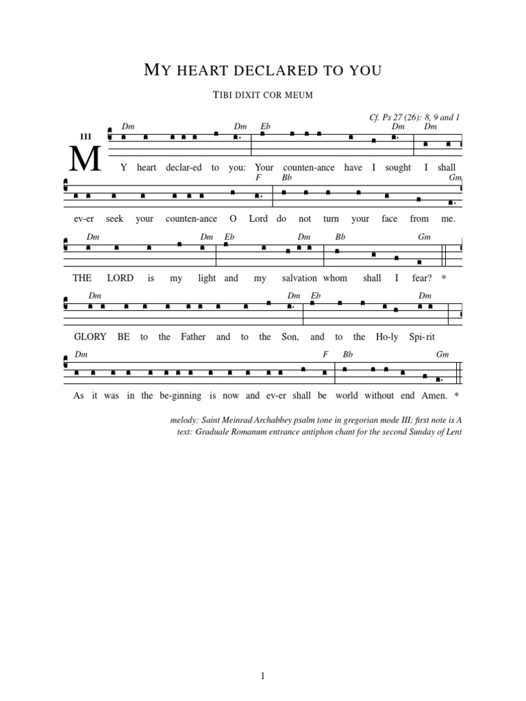 2nd Sunday of Lent Antiphon Chant | PDF | Gregorian Chant | Worship