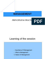 Management: Principles & Practices