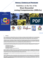 Most Essential Learning Competencies (Melcs) : Guidelines On The Use of The