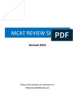 MCAT Review Sheets