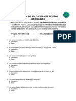 Examen de Soldadura de Aceros Inoxidables