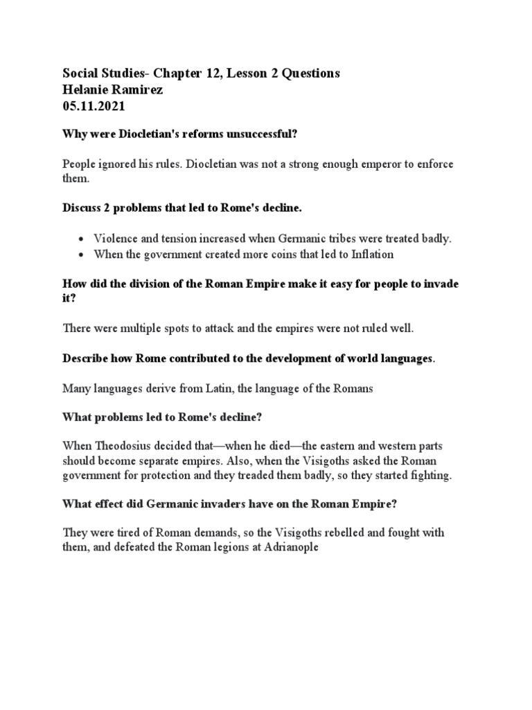 Social Studies Chapter 12, Lesson 2 Questions 05.11.2021 PDF