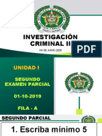 Presentacion Investigación Criminalistica 2 - CLASE 7 PARCIAL PREGUNTAS