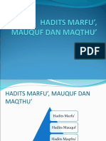 7 Hadits Marfu Mauquf Dan Maqthu
